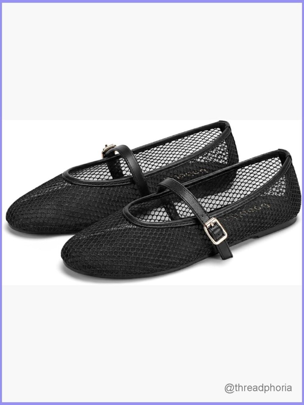 Mesh Ballet Flats Women Mary Jane Shoes Sexy Fishnet Trendy Dressy Ballerina